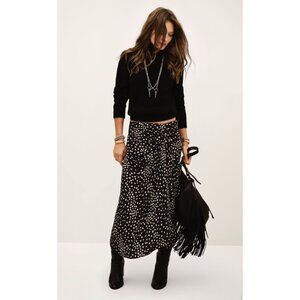 NWT Ba&sh Polka Dot Midi Skirt